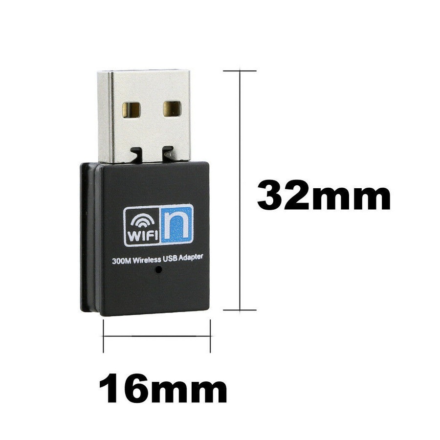 USB Wireless N WiFi Adapter Dongle Network LAN Card 802.11n 300Mbps Win10