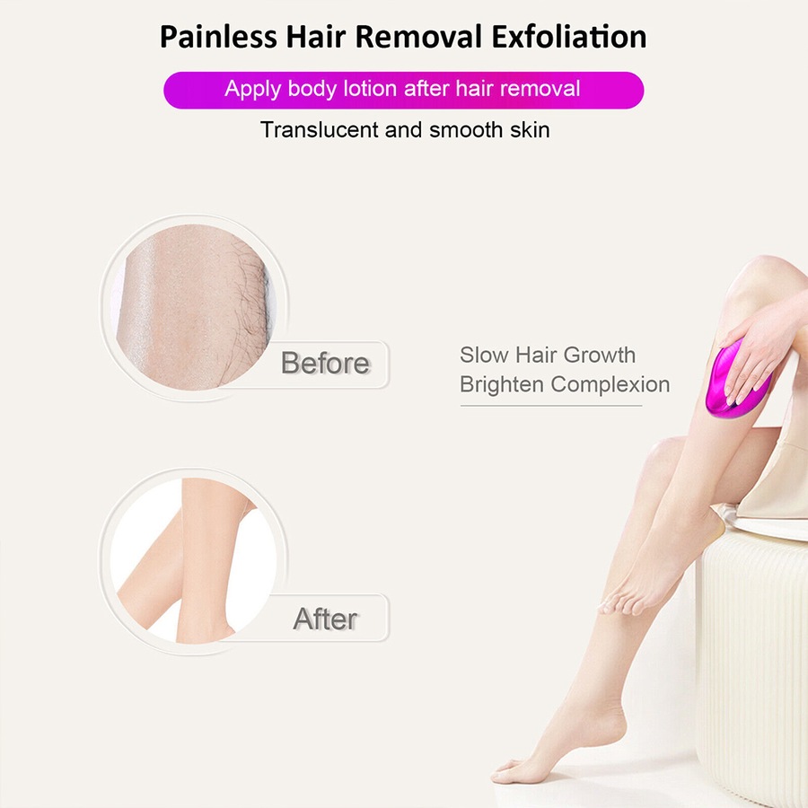 Women Men Painless Physical Hair Removal Epilators Crystal Hair Eraser Exfoliate