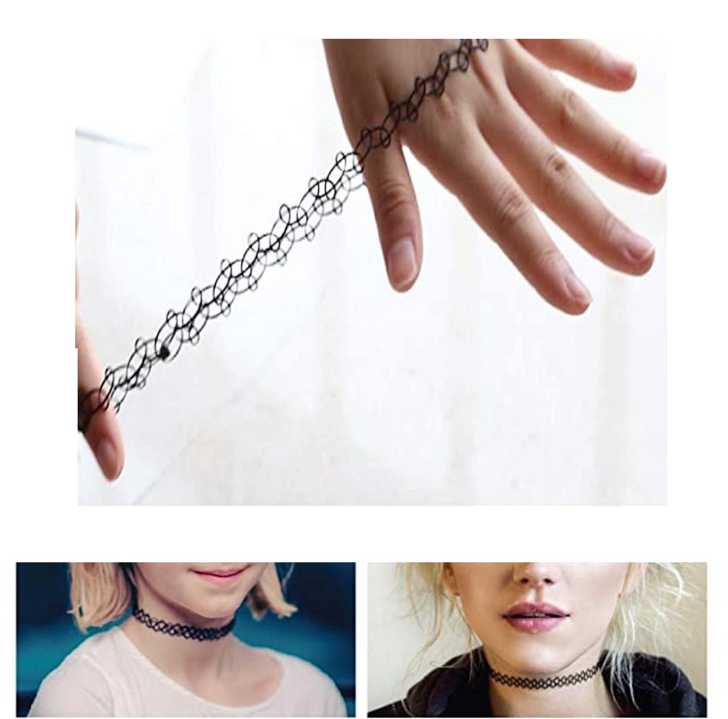 Crochet Lace Choker Necklace | Chokers Necklaces Women | Black Flowers  Necklace - Necklace - Aliexpress
