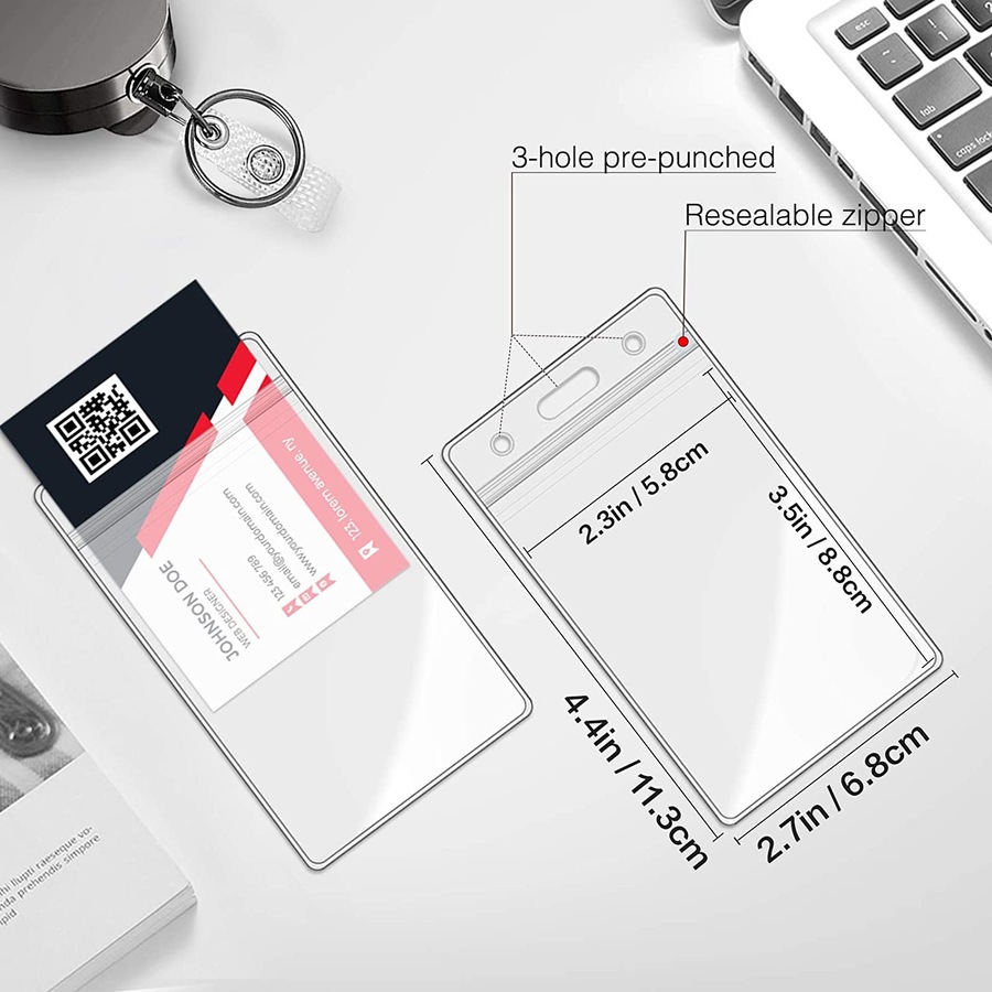 2 Pack Metal Heavy Duty Retractable Badge Holders Reel Carabiner Keychain ID Card Holders