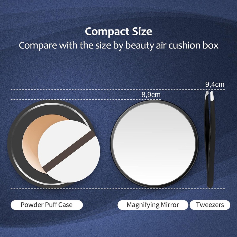 25x Small Magnifying Mirror Set for Blackhead Removal with Suction Cup and Tweezers