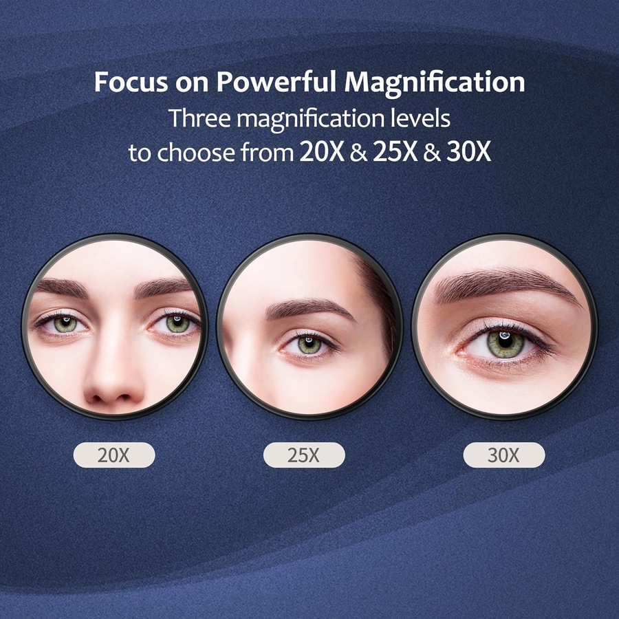 25x Small Magnifying Mirror Set for Blackhead Removal with Suction Cup and Tweezers