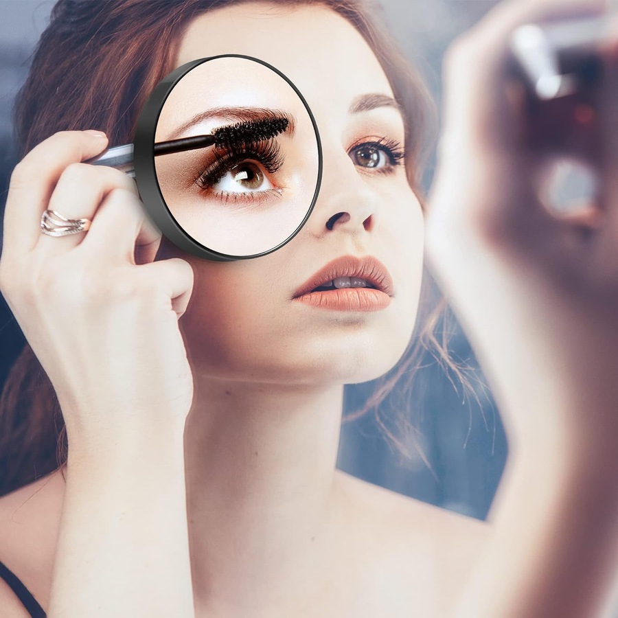 25x Small Magnifying Mirror Set for Blackhead Removal with Suction Cup and Tweezers