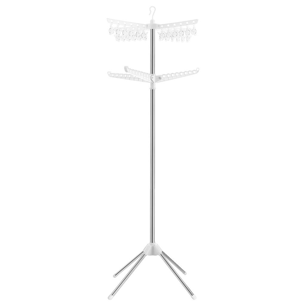 27 Piece Clothes Drying Rack with 3 Rotatable Arms and 24 Clips