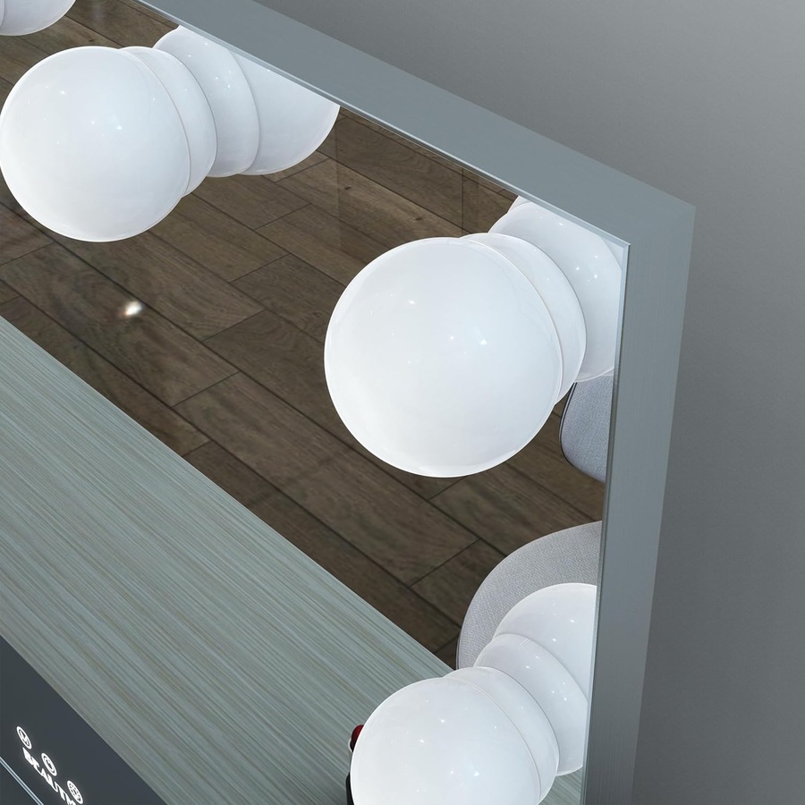 28x22 Hollywood Vanity Mirror with LED Lights and 10X Magnification