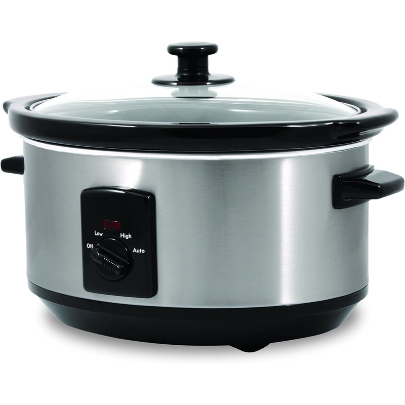 Buy 3.5L Slow Cooker 4443BSS with 3 Heat Settings and Dishwasher Safe Ceramic Pot Silver MyDeal