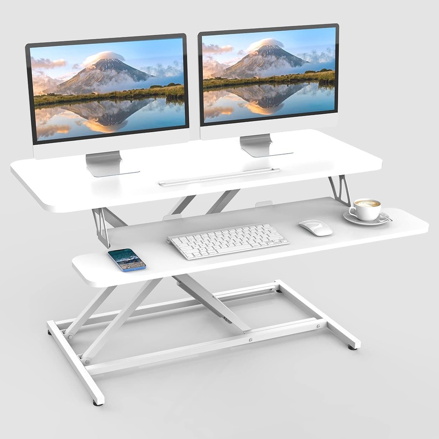 36 Standing Desk Converter for Home Office - White
