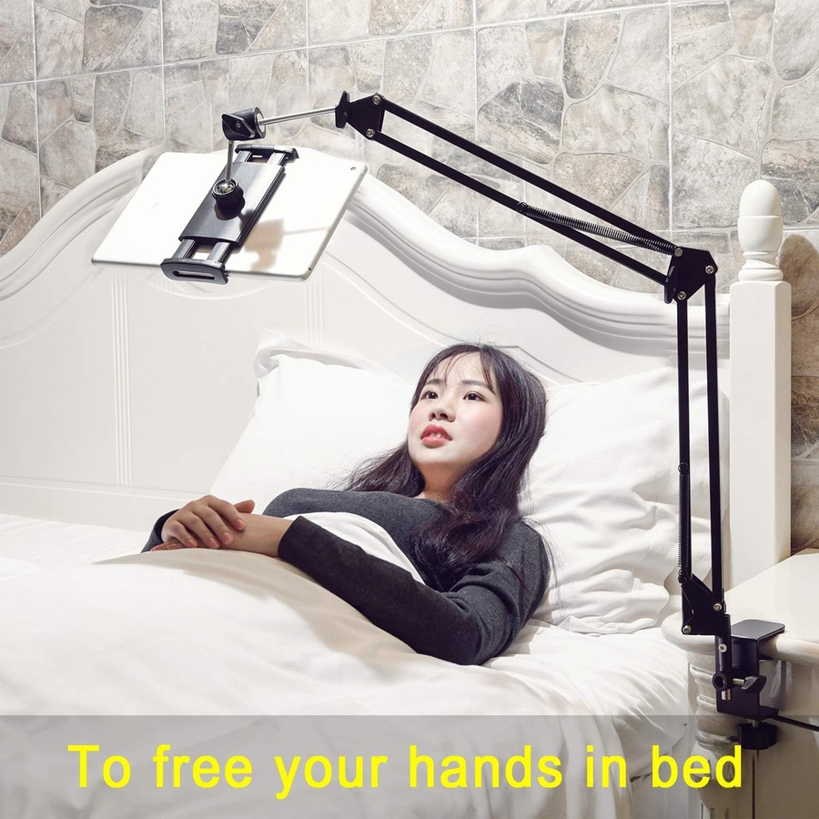 360 Rotating Bed Tablet Mount Holder for 4-11 Inch Devices