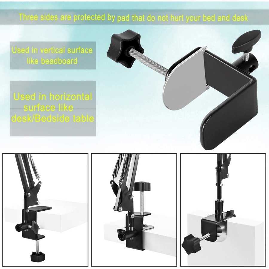 360 Rotating Bed Tablet Mount Holder for 4-11 Inch Devices