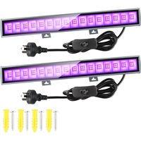 36W UV Black Light Bar LED Blacklight UV Lights for Glow Party 2 Pack