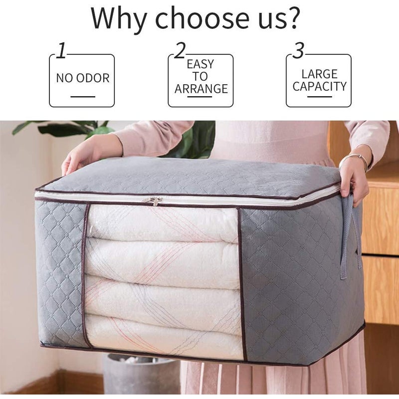 Non-woven Fabric Quilt Storage Bag, Waterproof And Moisture-proof Large  Capacity Clothes Storage Bag, Quilt Finishing Bag, Household Clothing  Packing Bag, Blanket Storage Box Bedroom Accessories,Quilt Storage Bag,  Non-woven Clothes Storage Box, Moving