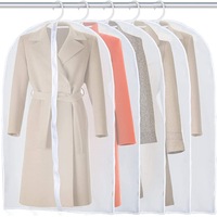 5 Piece Set Garment Bags 60x100cm Mothproof Breathable Dustproof Closet Clothes Storage