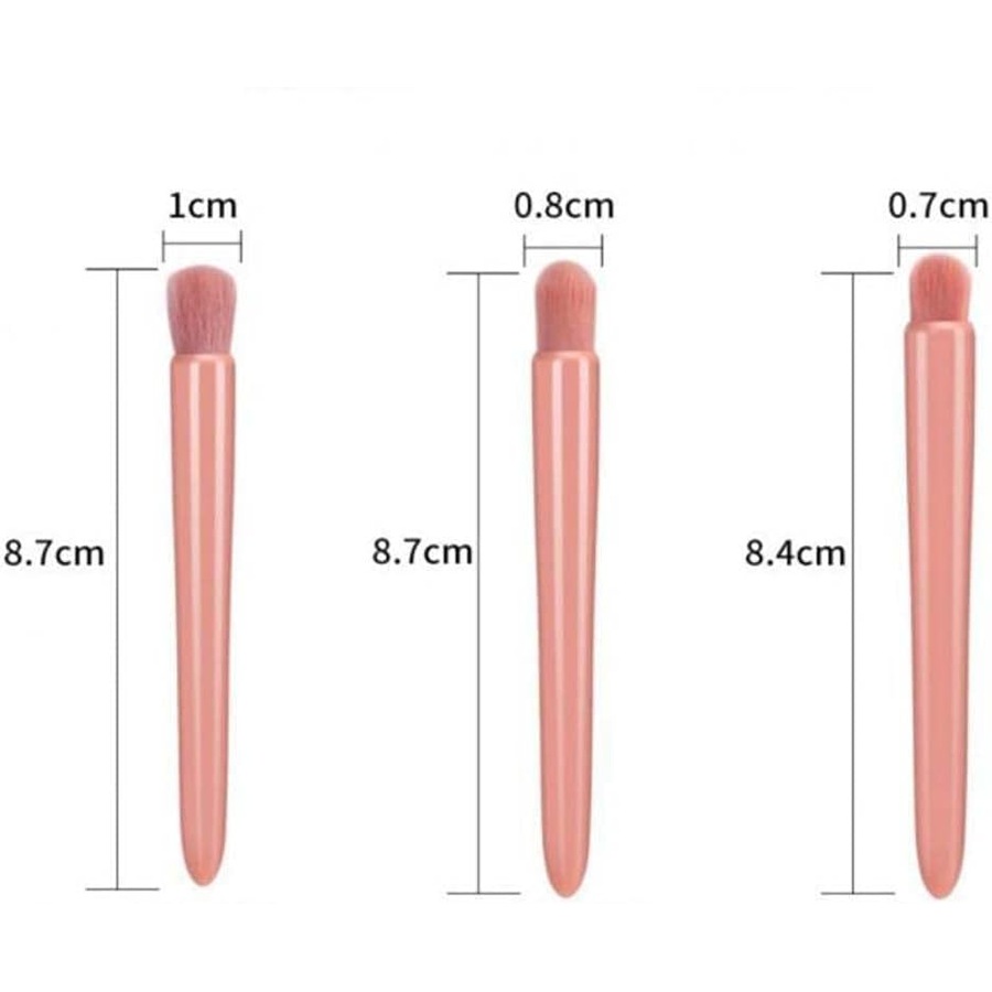 5-Piece Travel Makeup Brush Set with Mirror - Complete Cosmetic Kit