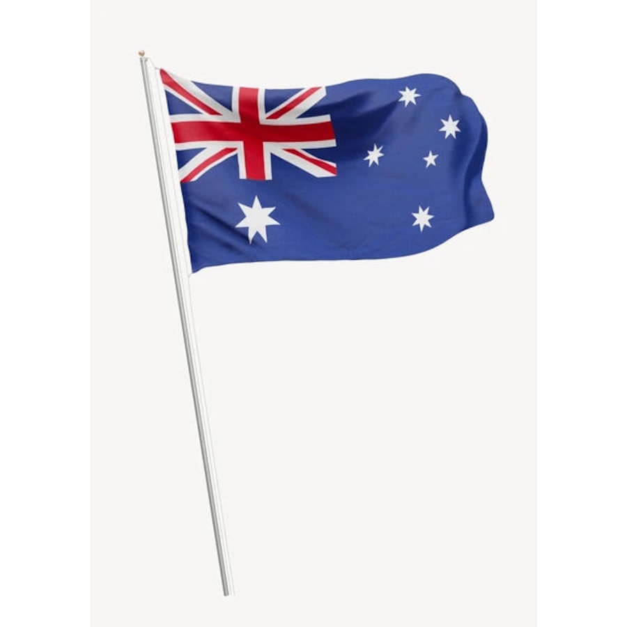 6.6M Aluminum Australia Flag Pole Kit with Ball Top - Australian Flagpole Set