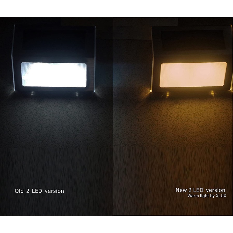 6 Pack Solar Lights for Fence Posts, Steps, Decks, Pathway, Yard Stairs, Outdoor LED Lighting, Rainproof