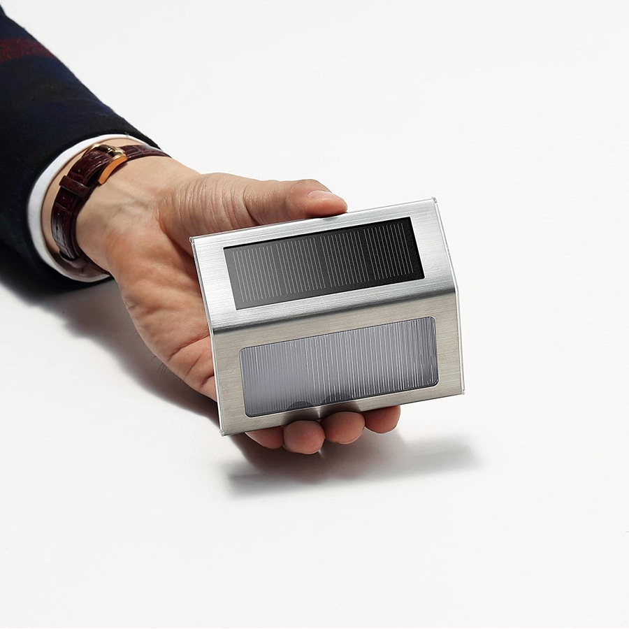 6 Pack Solar Lights for Fence Posts, Steps, Decks, Pathway, Yard Stairs, Outdoor LED Lighting, Rainproof