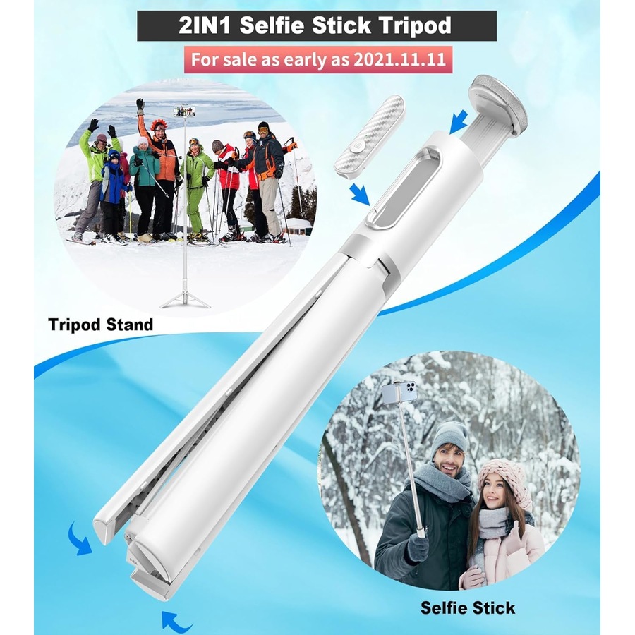 60 Inch Wireless Selfie Stick Tripod for iPhone and Android