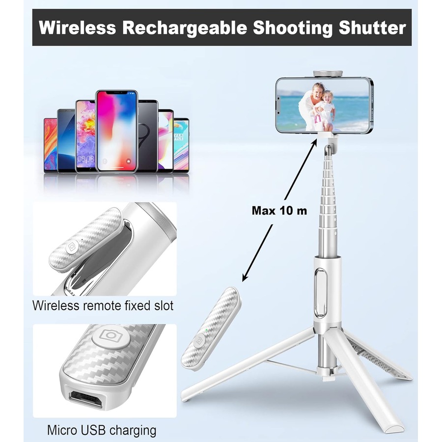 60 Inch Wireless Selfie Stick Tripod for iPhone and Android