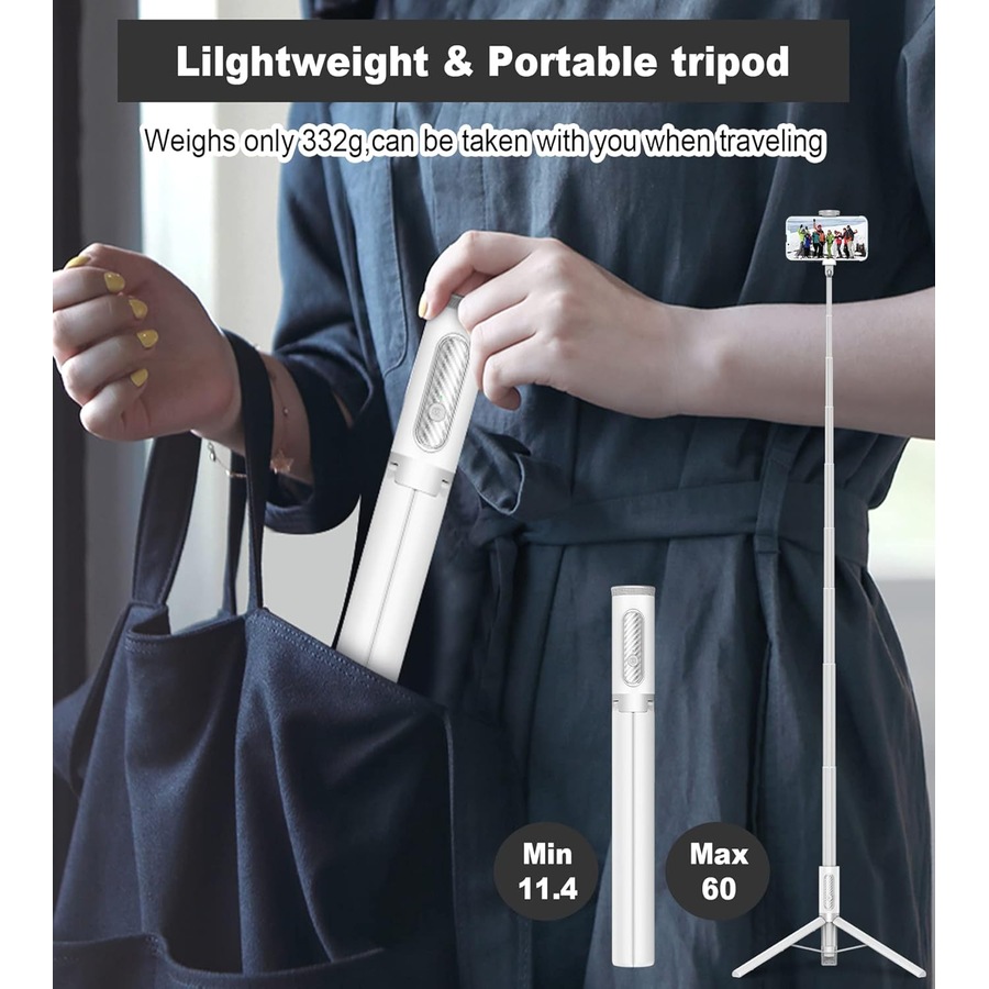 60 Inch Wireless Selfie Stick Tripod for iPhone and Android