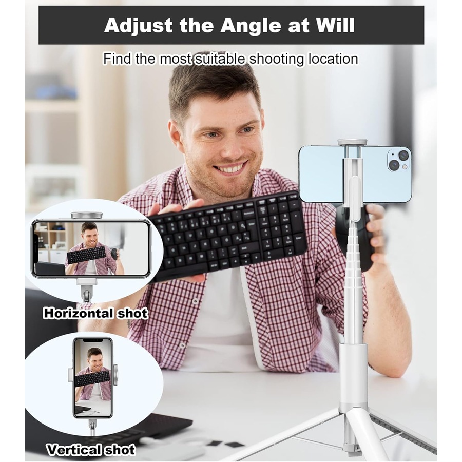 60 Inch Wireless Selfie Stick Tripod for iPhone and Android