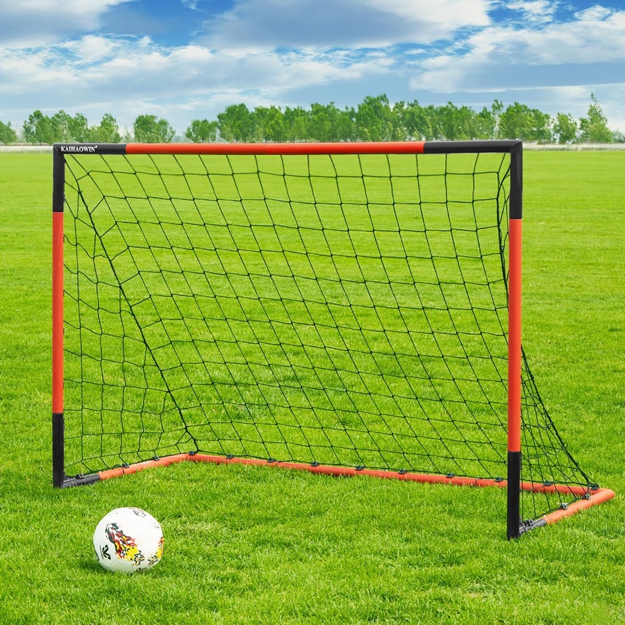 6x4, 3x2.5, 8x6 Steel Football Goals - All Weather Net for Kids & Adults - Quick Assembly, Durable & Heavy Duty