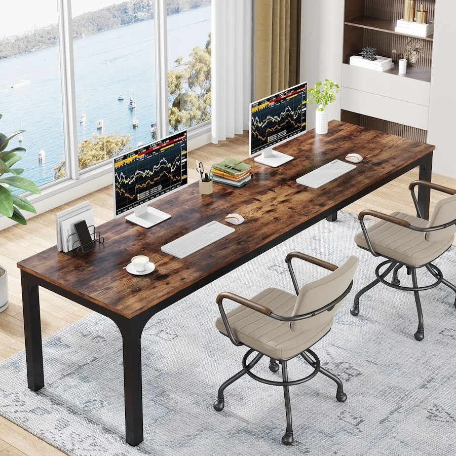 78.7 Extra Long Computer Desk for 2 Person Home Office Workstation
