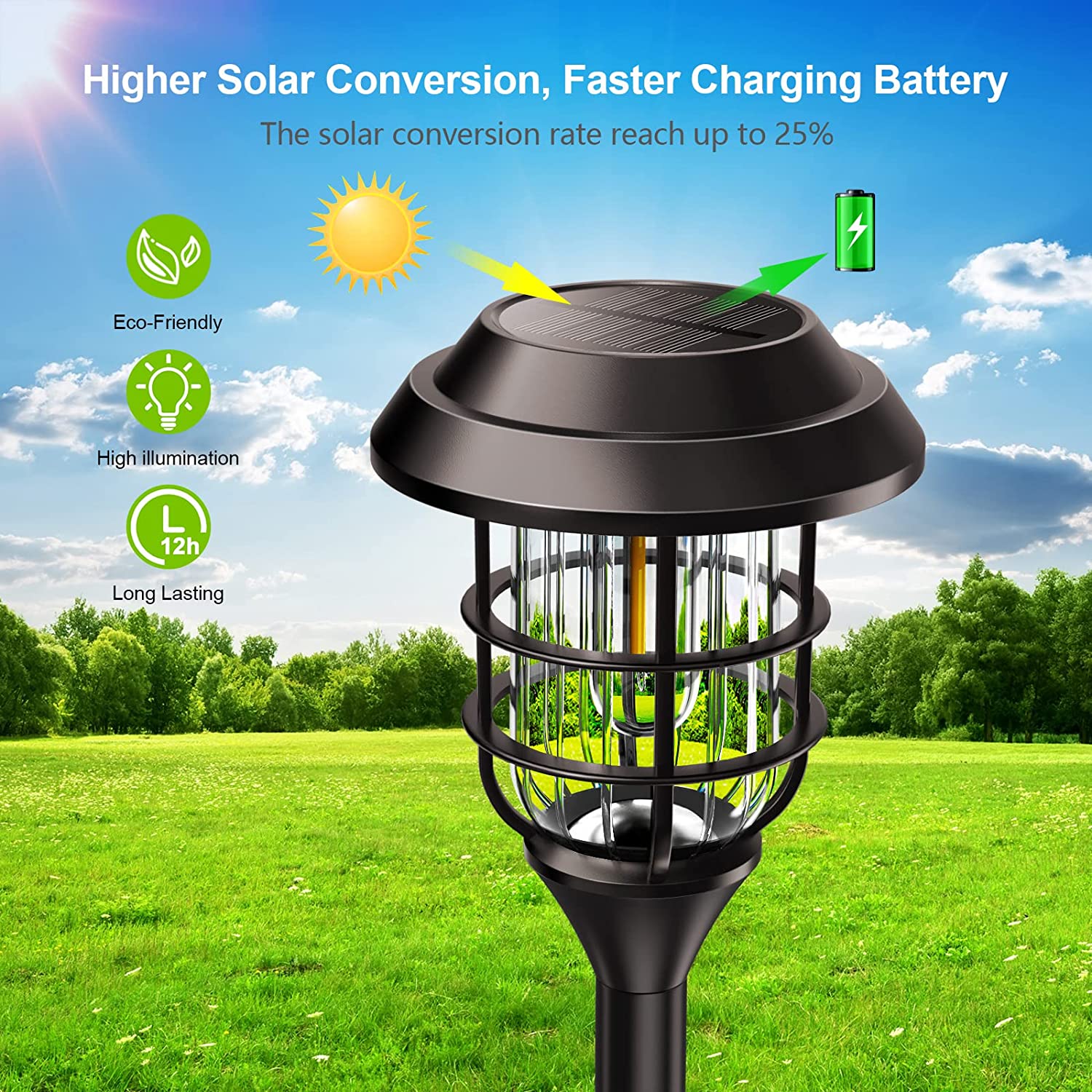 Long lasting deals solar path lights