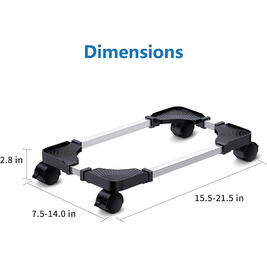 Adjustable Computer Tower Stand for Desktops - Mobile CPU Holder