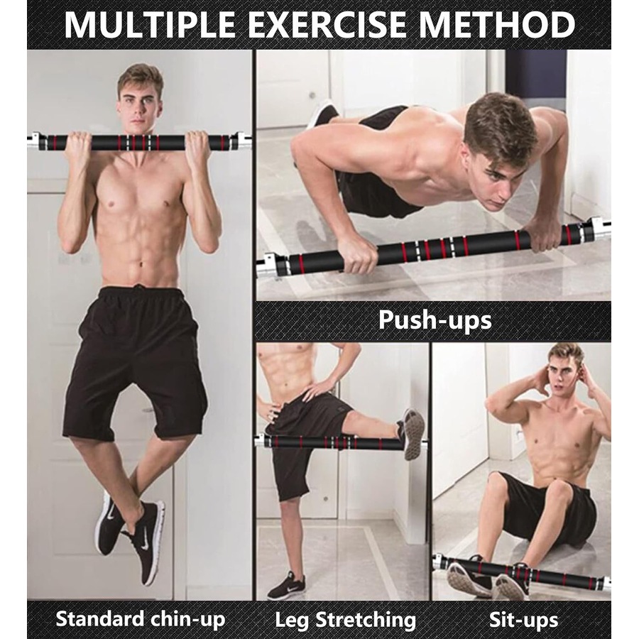 Adjustable Doorway Pull Up Bar - No Screws, Locking Mechanism