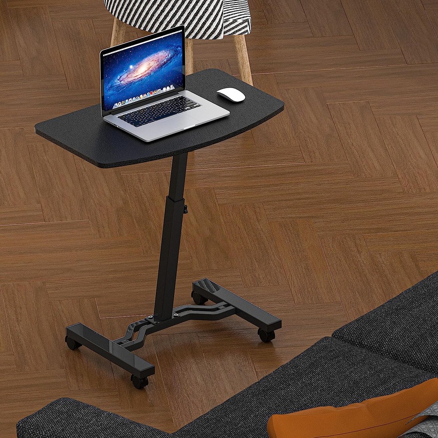 Adjustable Mobile Laptop Stand Desk Cart - 28-33'' Height, Black