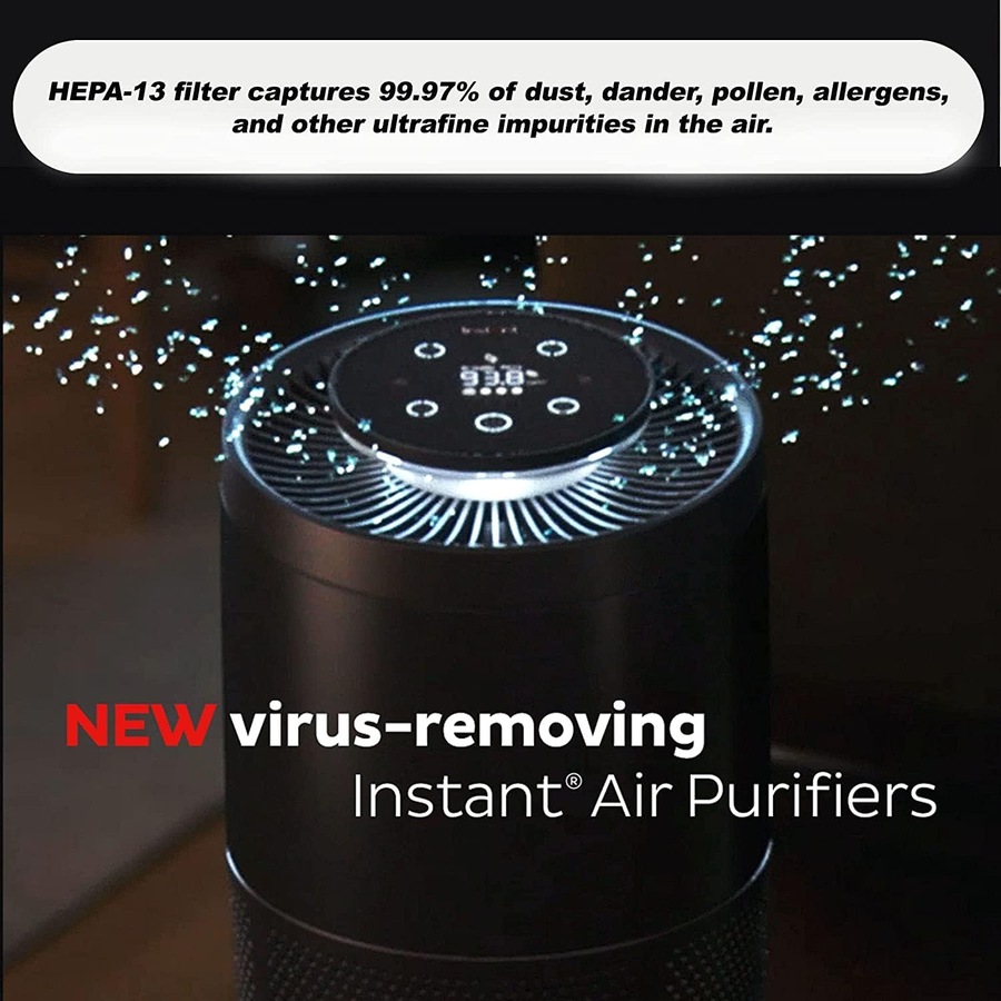 Air Purifier AP100 HEPA-13 Filter 99.9% Virus Removal Small Black