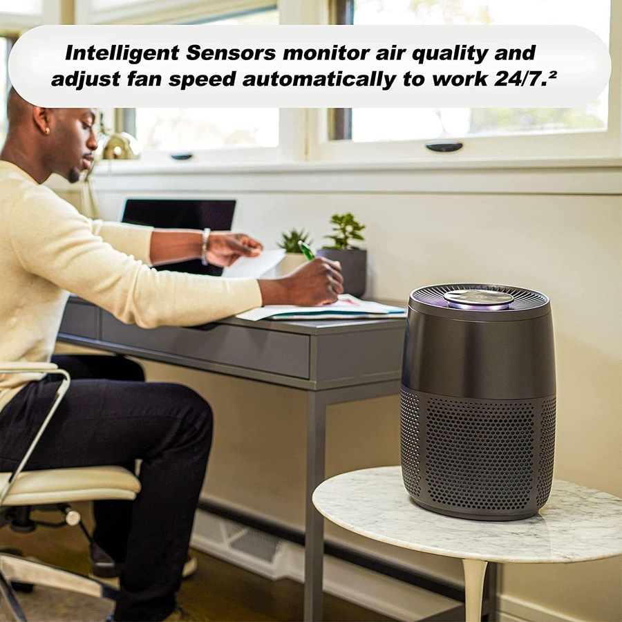 Air Purifier AP100 HEPA-13 Filter 99.9% Virus Removal Small Black