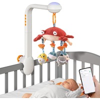 Baby Crib Mobile Set with Musical Light and Soft Animal Toys for Infant and Toddler Gifts