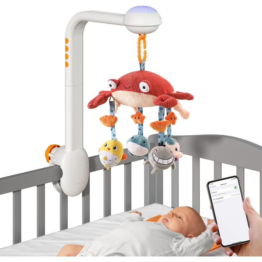 Baby Crib Mobile Set with Musical Light and Soft Animal Toys for Infant and Toddler Gifts
