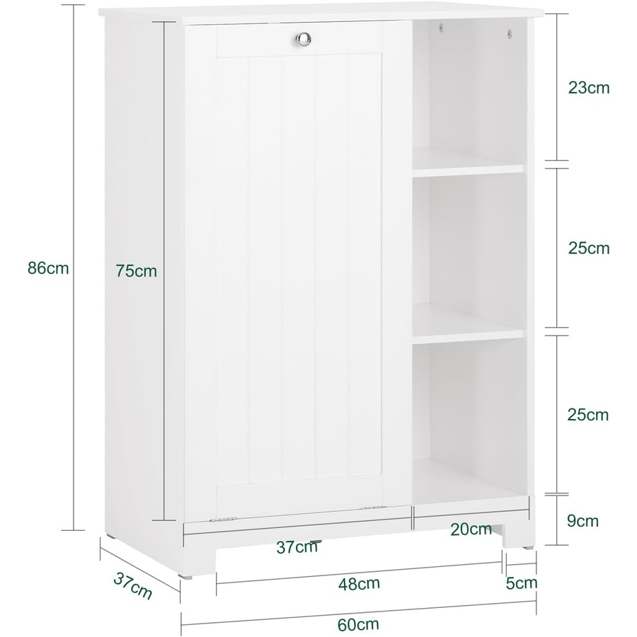 Bathroom Storage Cabinet with Laundry Basket