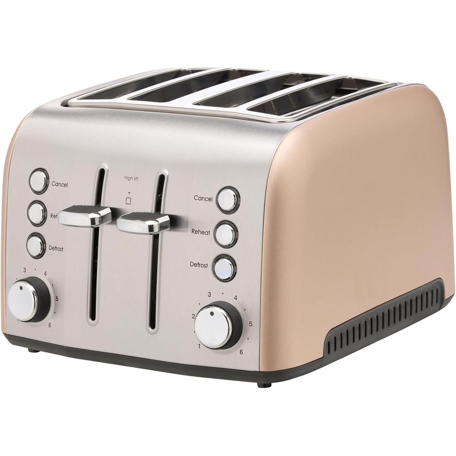 Brooklyn Toaster 4 Slice, Extra Wide Slots, High-Lift, Champagne