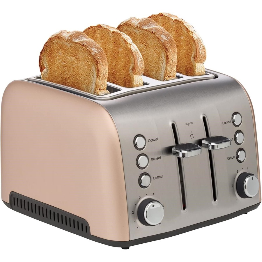 Brooklyn Toaster 4 Slice, Extra Wide Slots, High-Lift, Champagne