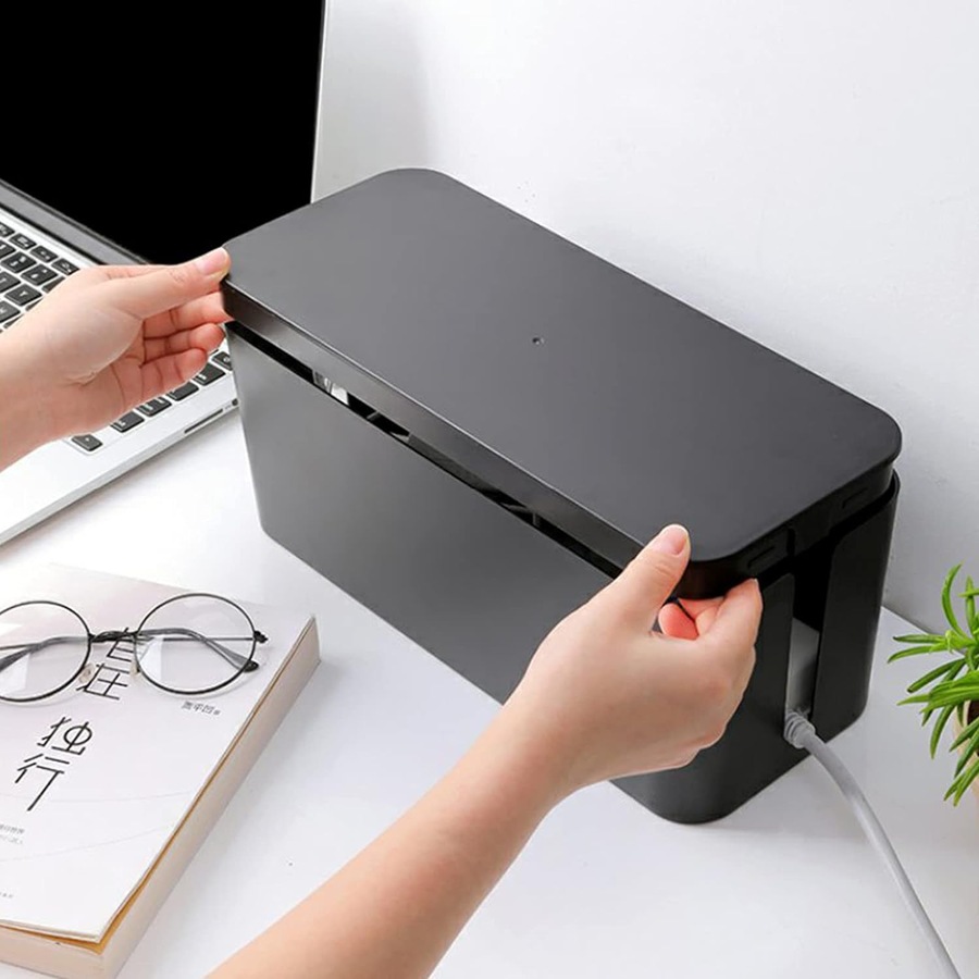 Cable Management Boxes Organizer Set of 3 - Hide & Cover Power Strips