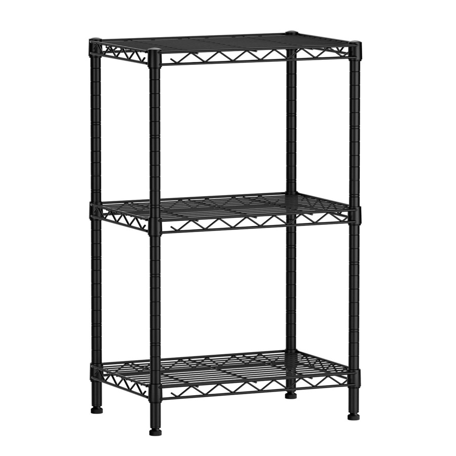 CARLA HOME 3-Tier Adjustable Metal Storage Shelves Wire Rack Organizer for Kitchen, Pantry, Bathroom or Laundry Room (45cm W x 40cm D x 103cm H)