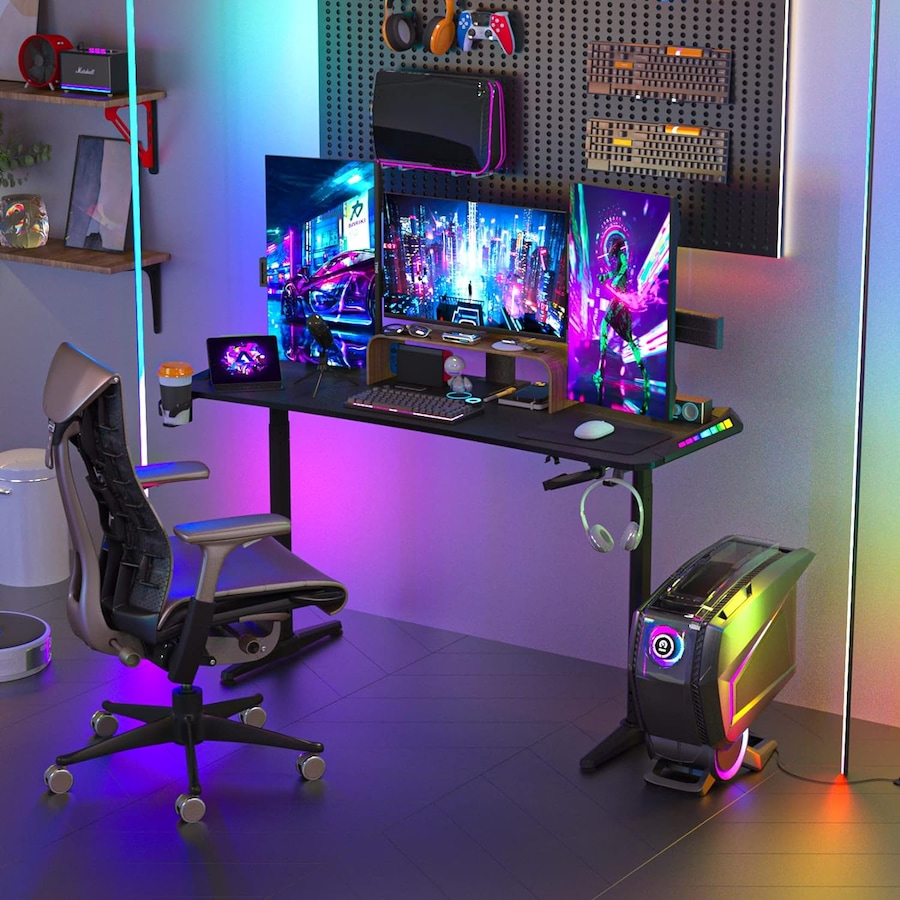 Computer Gaming Desk RGB Adjustable