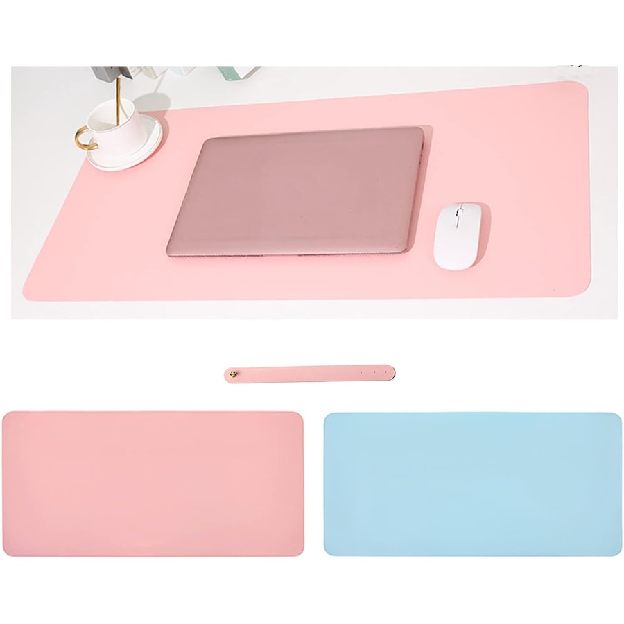 Desk Mat Large Mouse Pad 80x40cm Waterproof Mouse Keyboard Mat Pink Blue