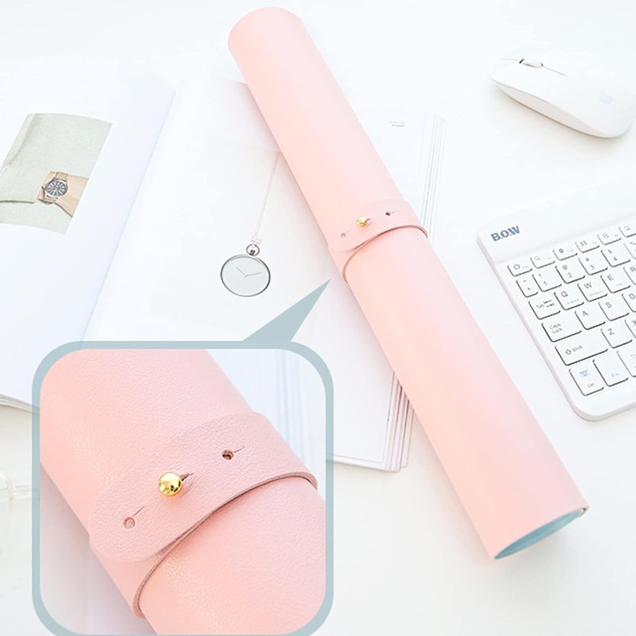 Desk Mat Large Mouse Pad 80x40cm Waterproof Mouse Keyboard Mat Pink Blue