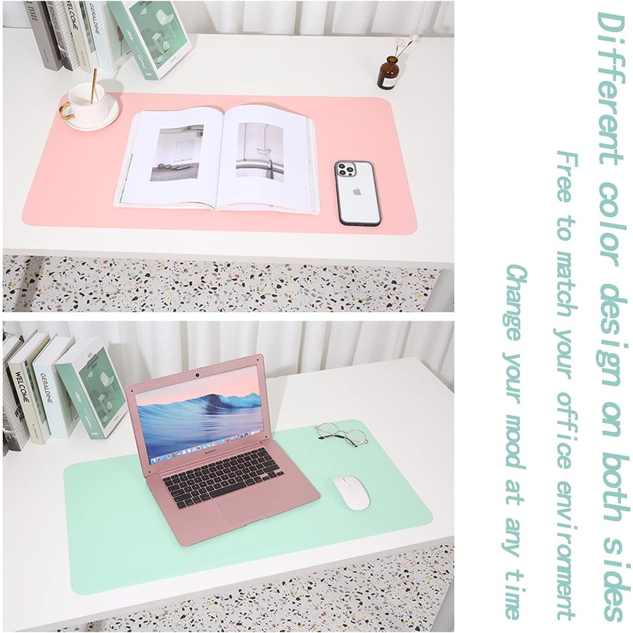 Desk Mat Large Mouse Pad 80x40cm Waterproof Mouse Keyboard Mat Pink Blue