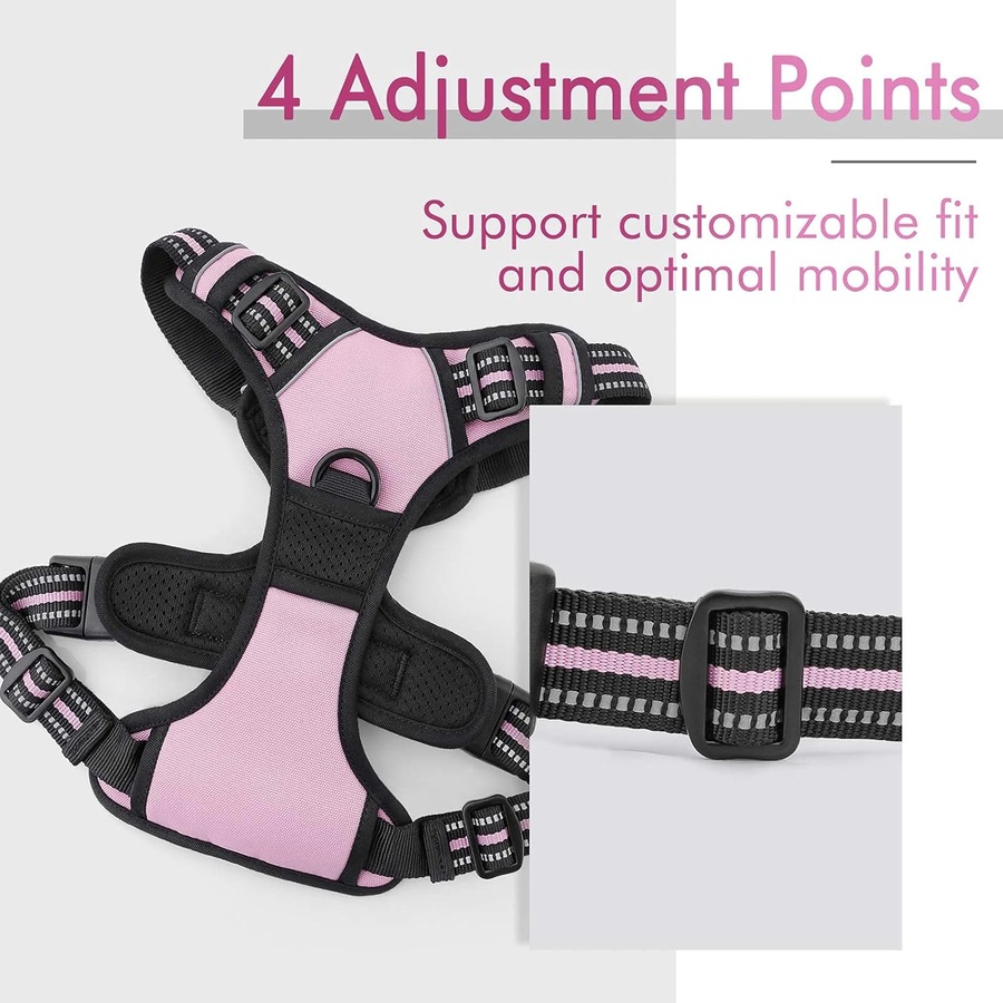 Dog Harness No Pull Pet Harness Pink M