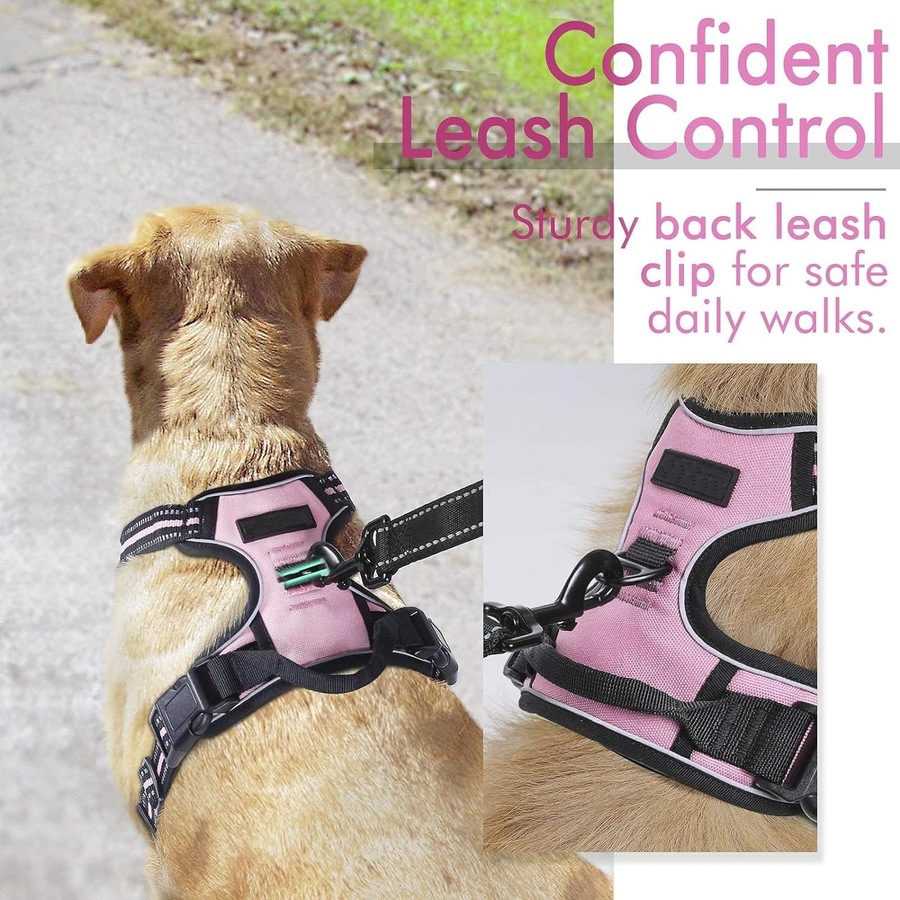 Dog Harness No Pull Pet Harness Pink M