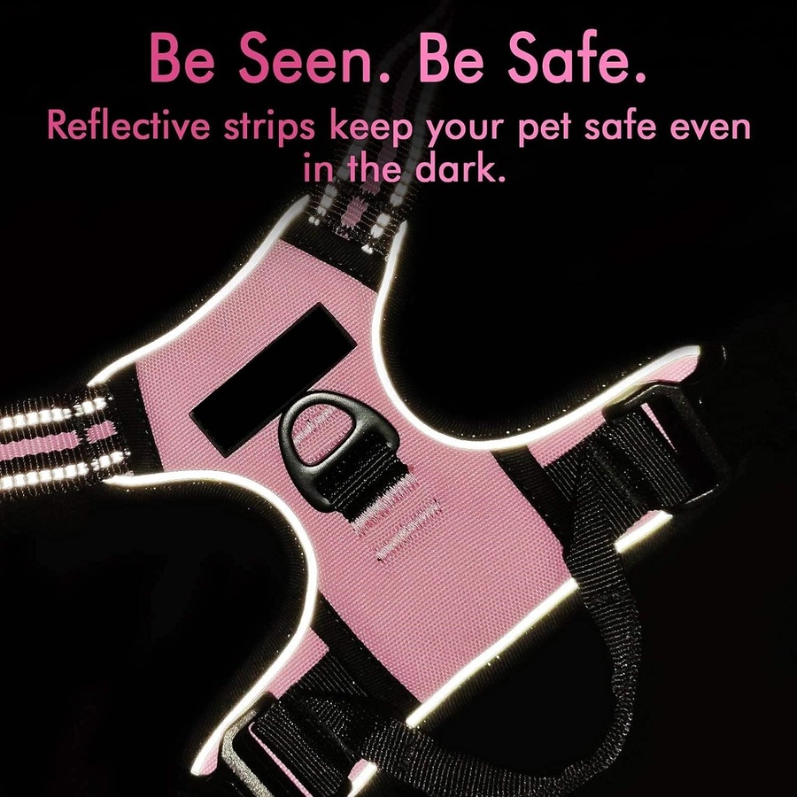 Dog Harness No Pull Pet Harness Pink M