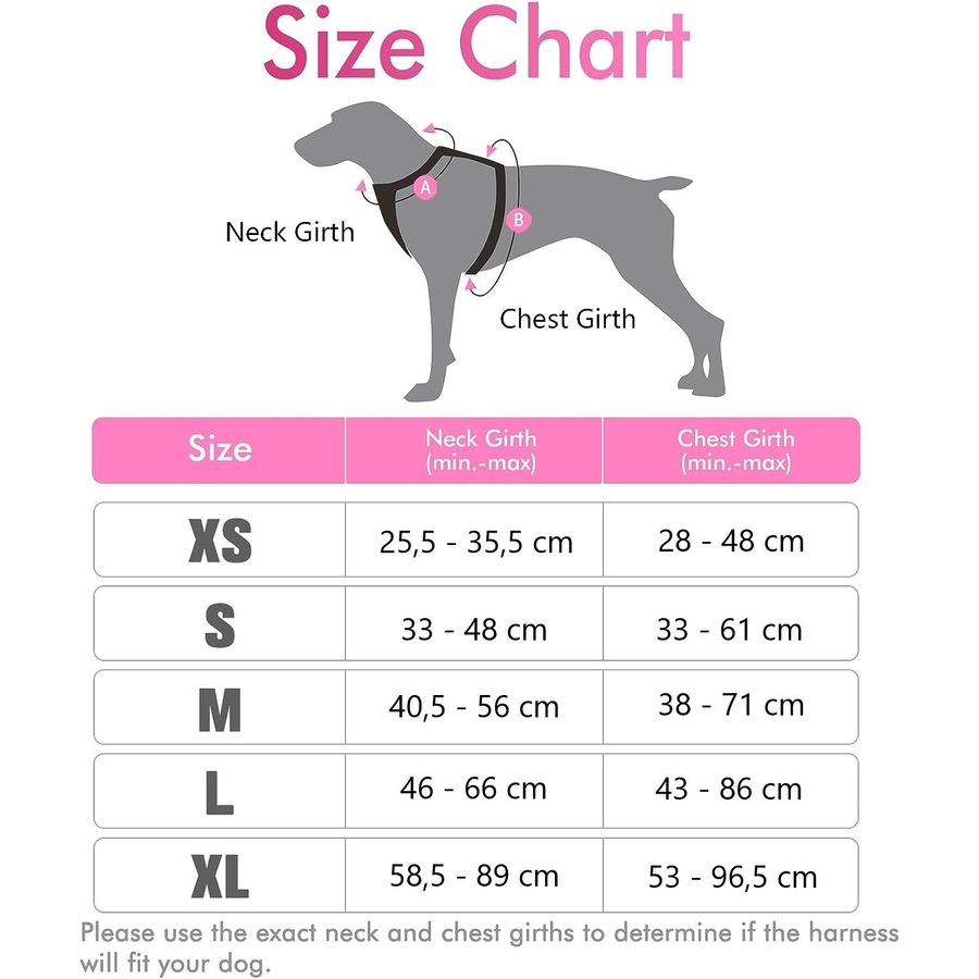 Dog Harness No Pull Pet Harness Pink M