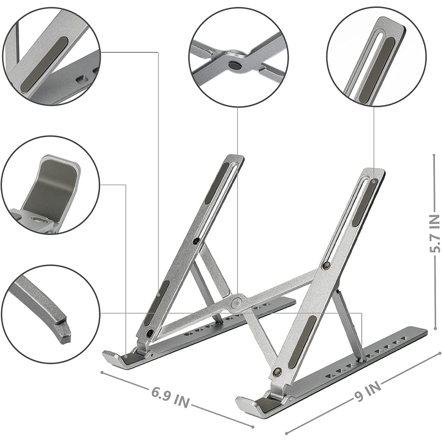 Ergonomic Laptop Stand Portable Holder Adjustable Riser MacBook Air Pro iPad Dell HP