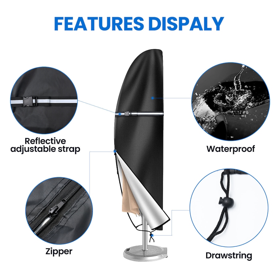 Heavy Duty Cantilever Umbrella Cover for Garden Patio Parasol