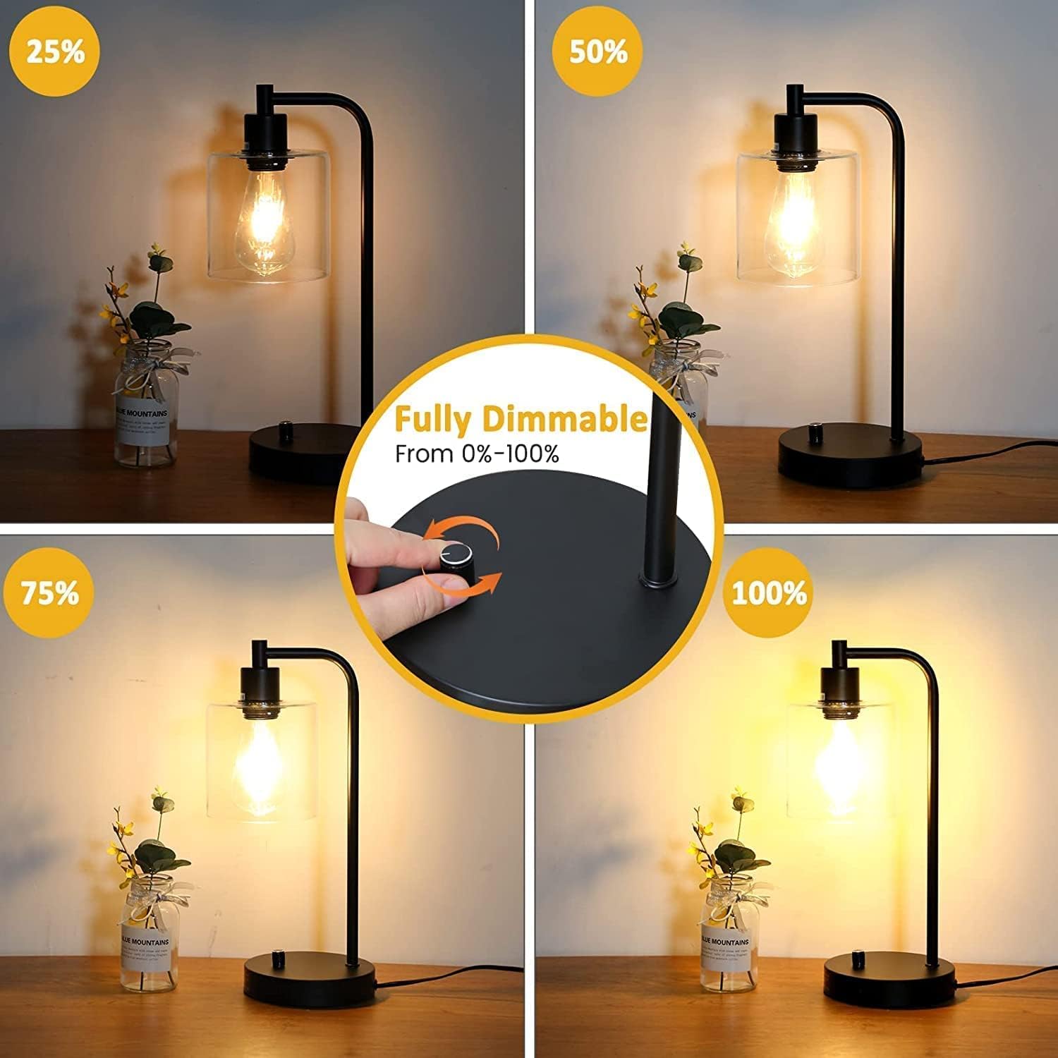 Black store nightstand light